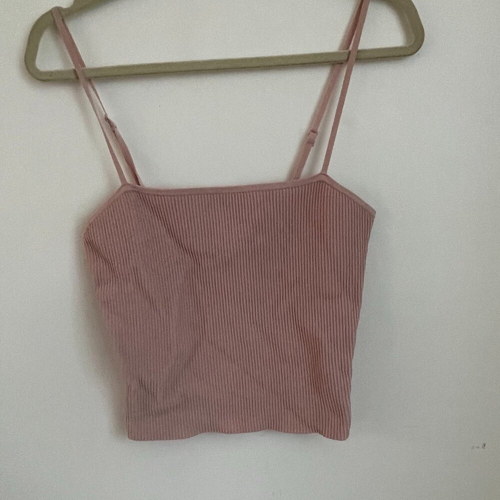 Aritzia Babaton Sculpt Knit Pink Tank (M)